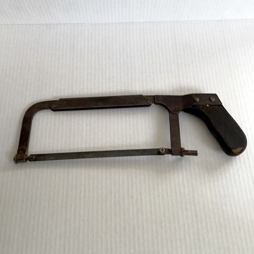 Vintage Hand Saw Display Piece Wood Tool Handle Decorative